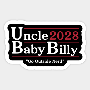 Uncle Baby Billy 28 - Go Outside Nerd Sticker